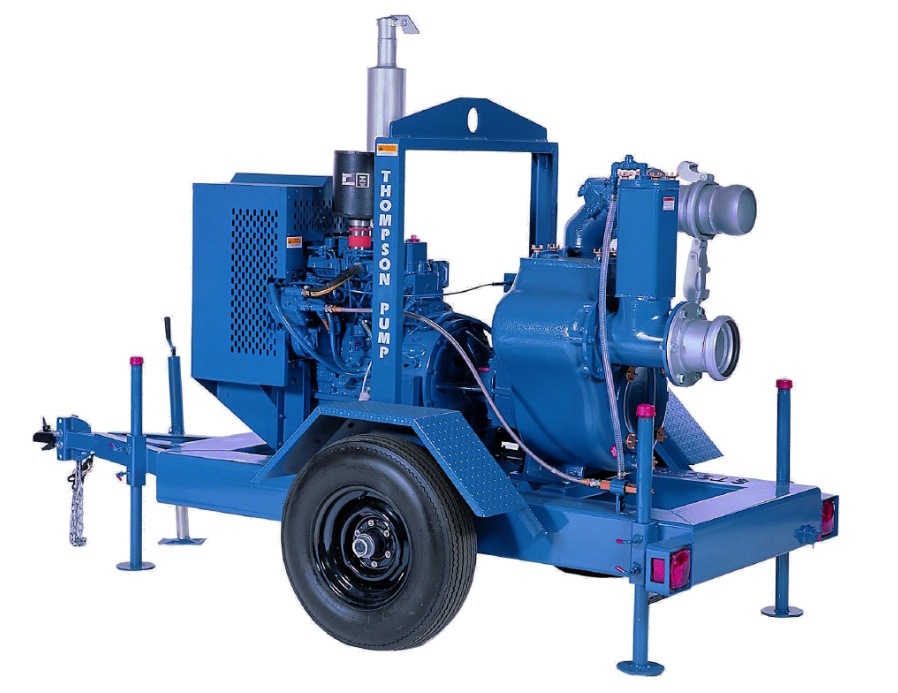 Thompson open trash sewage pumps are specified for the really tough jobs when a self-priming pump capable of handling large solids and/or abrasive material at high heads is needed.